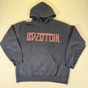 Led Zeppelin Band Hoodie Black Sweatshirt Graphic Medium Basic No Tags Classic